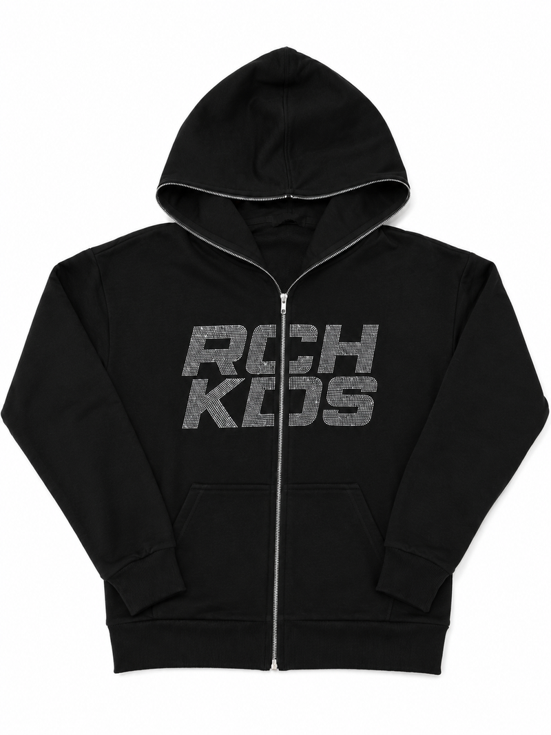 Black RCHKDS Rhinestone Hoodie