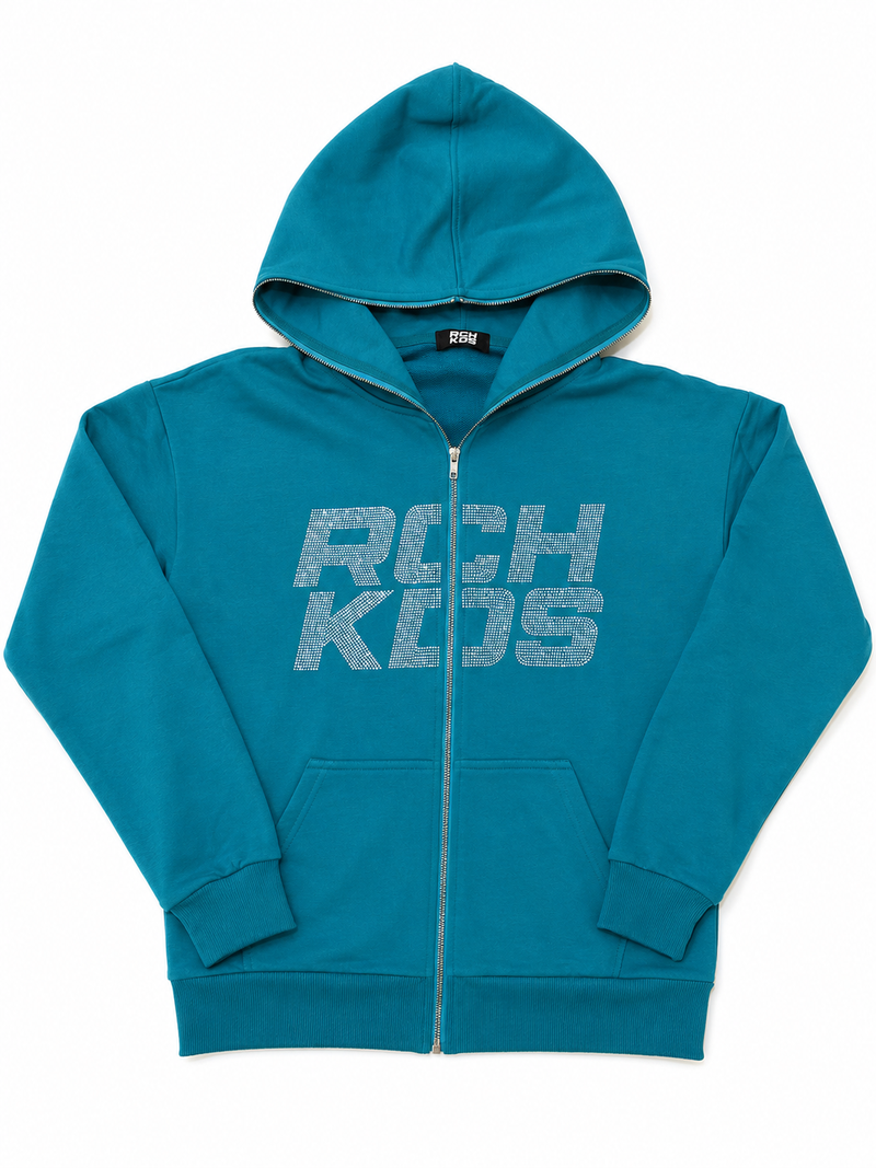 Blue RCHKDS Rhinestone Hoodie